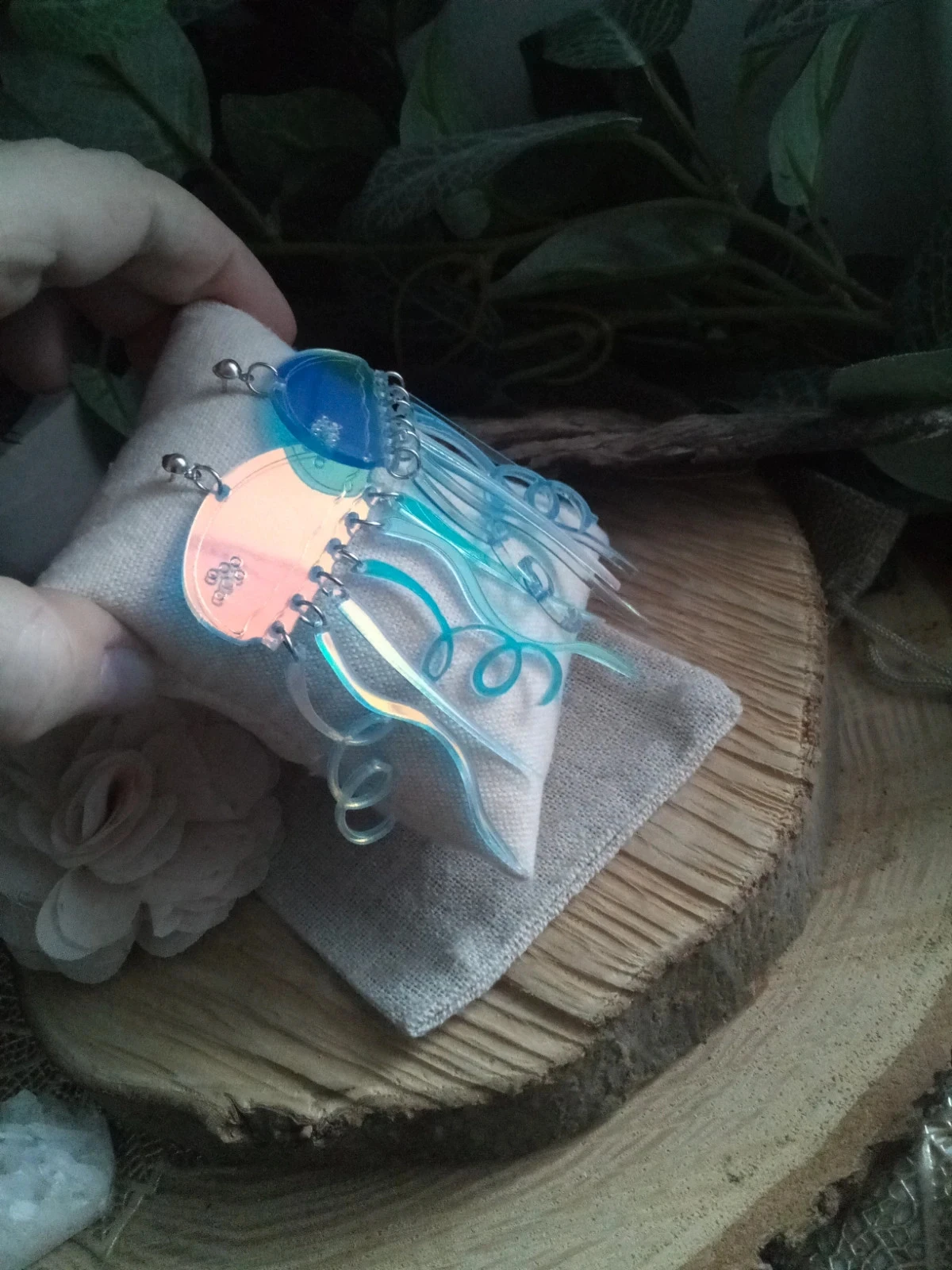 Brincos de medusas azuis brilhantes – photo 4